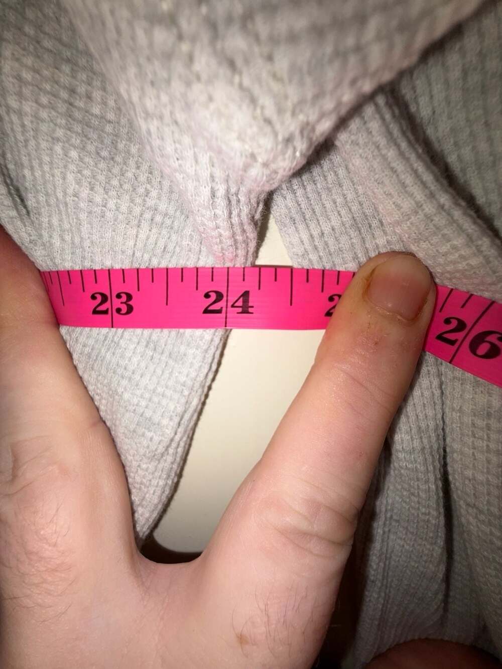 Wrangler Authentics Thermal Shirt Size L Gray Long Sleeve Waffle Knit - Picture 3 of 5